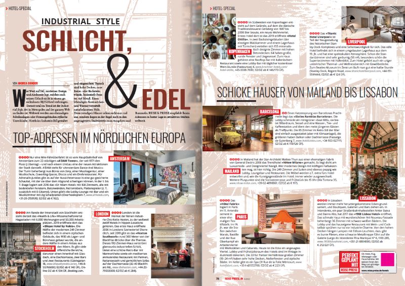 Andrea Bonder in Reise & Preise über Hotels im Industrie-Stil