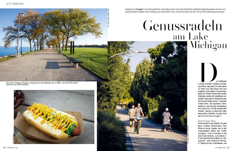 Andrea Bonder im America Journal über eine Food-Bike-Tour in Chicago
